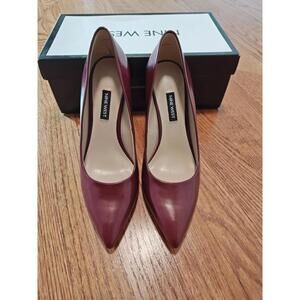 Nine West Fifth 9x9 Pointed Toe Pumps Heels Wine 7.5M